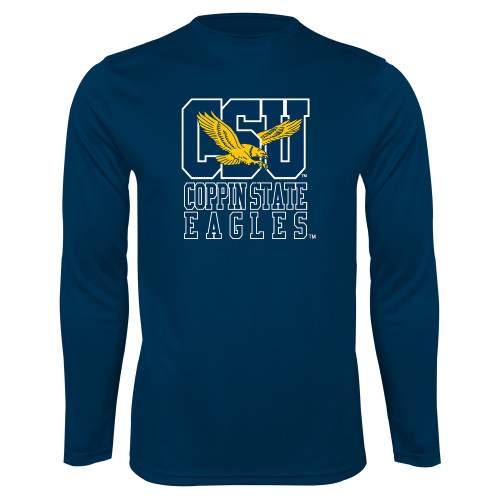  Navy Performance Long Sleeve Shirt - CSU Coppin State Eagles