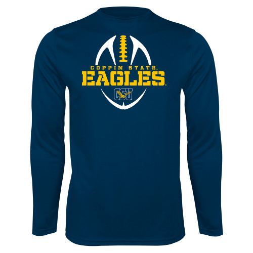 Coppin Navy Performance Long Sleeve Shirt