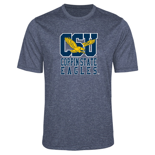  Navy Heather Performance Contender Tee - CSU Coppin State Eagles