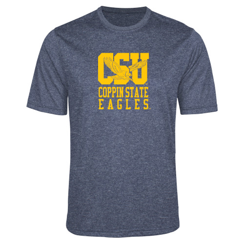  Navy Heather Performance Contender Tee - CSU Coppin State Eagles