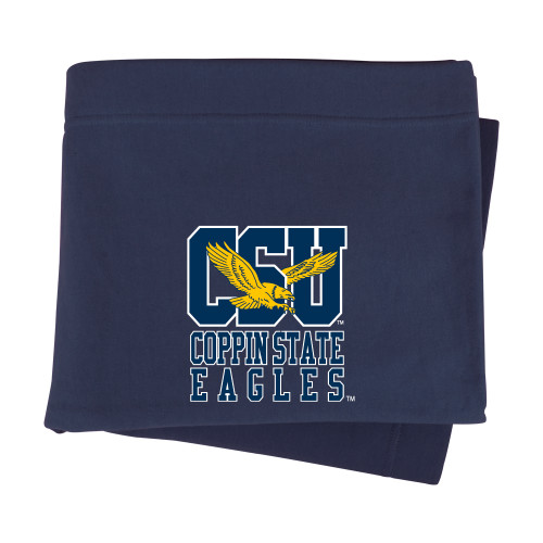  Navy Sweatshirt Blanket - CSU Coppin State Eagles