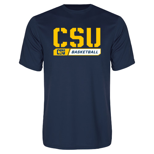  Navy Performance Tee - CSU Basketball Stencil