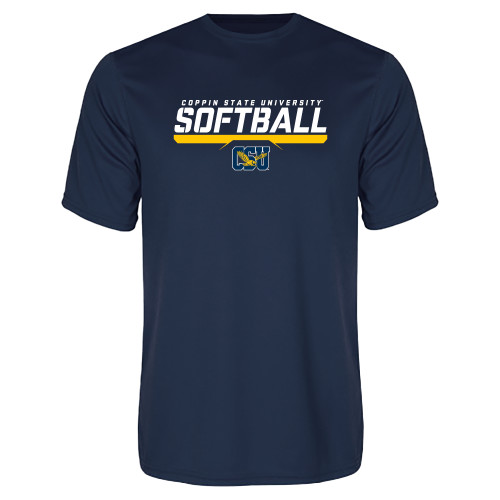  Navy Performance Tee - Coppin State University Softball Stencil