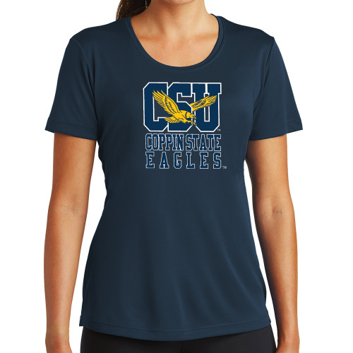  Womens Navy Performance Tee - CSU Coppin State Eagles