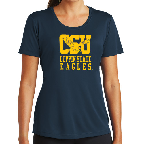  Womens Navy Performance Tee - CSU Coppin State Eagles