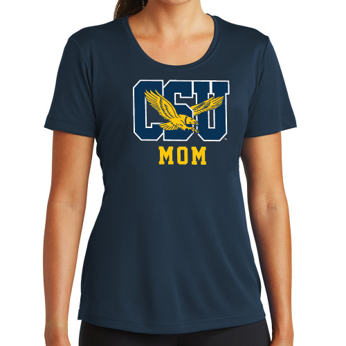  Womens Navy Performance Tee - Mom