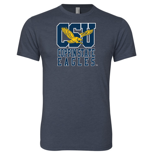  Next Level Navy Triblend Tee - CSU Coppin State Eagles