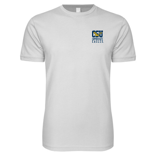  Next Level White SoftStyle T Shirt - CSU Coppin State Eagles