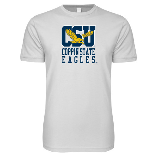  Next Level White SoftStyle T Shirt - CSU Coppin State Eagles