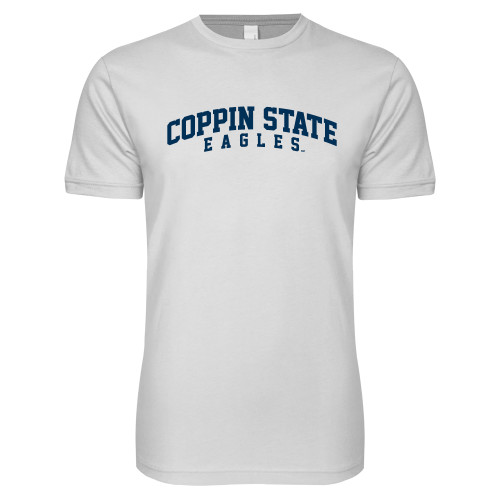  Next Level White SoftStyle T Shirt - Arched Coppin State Eagles