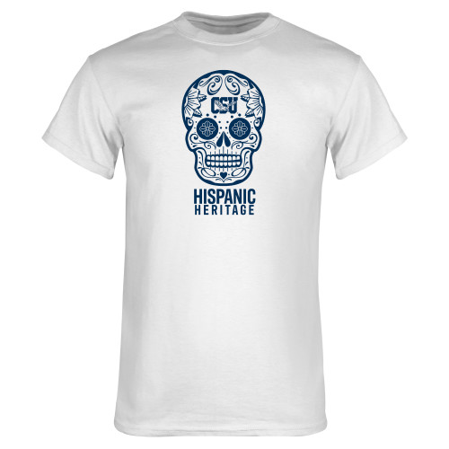  White T Shirt - Calavera Hispanic Heritage - CSU