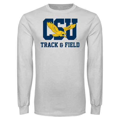  White Long Sleeve T Shirt - Track & Field
