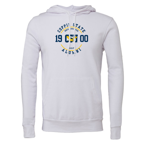  Bella + Canvas White Fleece Hood - Coppin State HBCU Educated Alumni
