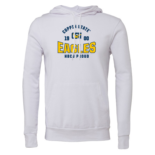  Bella + Canvas White Fleece Hood - Coppin State Eagles HBCU Proud