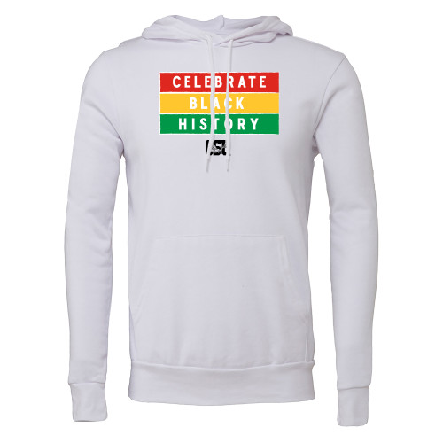  Bella + Canvas White Fleece Hood - Coppin State Celebrate Black History