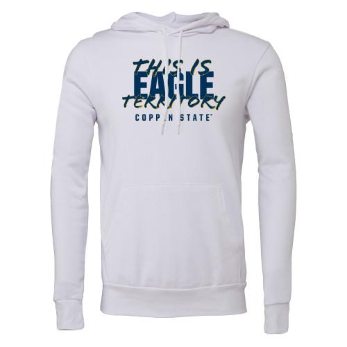 Bella + Canvas White Fleece Hood - Coppin State This is Eagle Territory