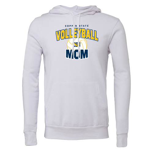  Bella + Canvas White Fleece Hood - Coppin State Volleyball Mom