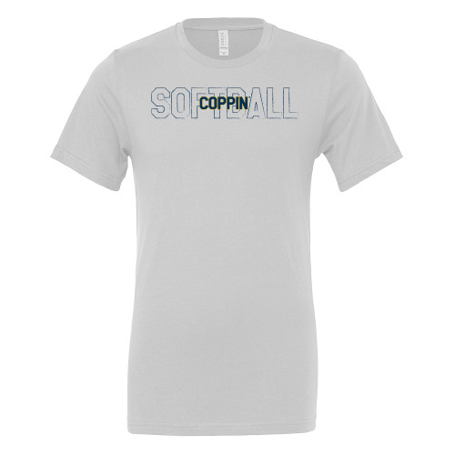  Bella + Canvas White Jersey Cotton T Shirt - Coppin State Softball Outline