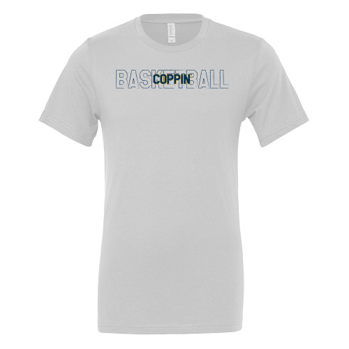  Bella + Canvas White Jersey Cotton T Shirt - Coppin State Basketball Outline