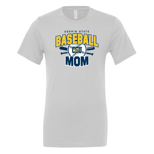  Bella + Canvas White Jersey Cotton T Shirt - Coppin State Baseball Mom