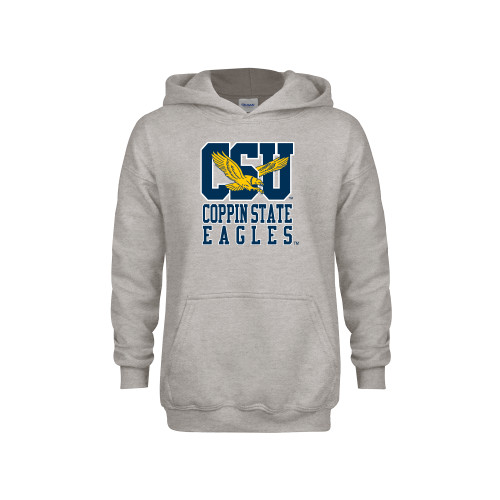  Youth Grey Fleece Hood - CSU Coppin State Eagles