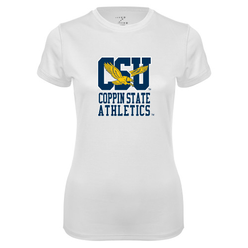  Womens White Performance Tee - CSU Coppin State Athletics