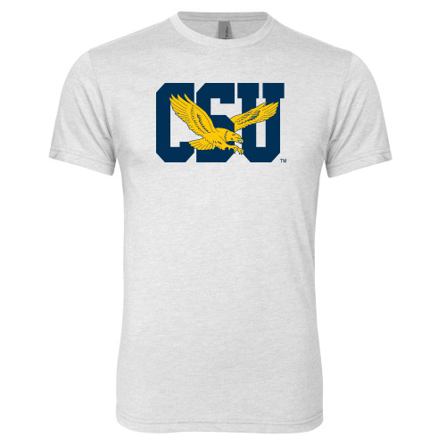  Next Level Heather White Triblend Tee - Official Logo