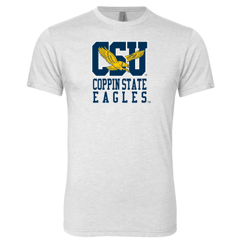  Next Level Heather White Triblend Tee - CSU Coppin State Eagles