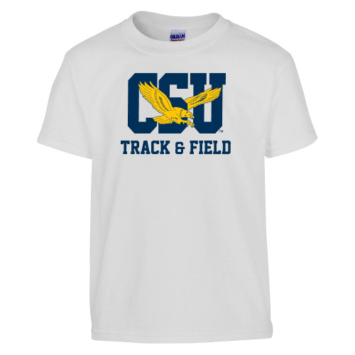  Youth White T Shirt - Track & Field