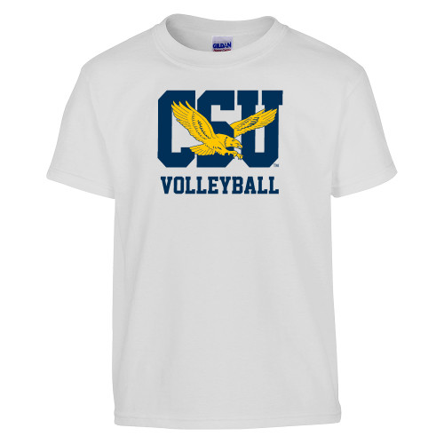  Youth White T Shirt - Volleyball