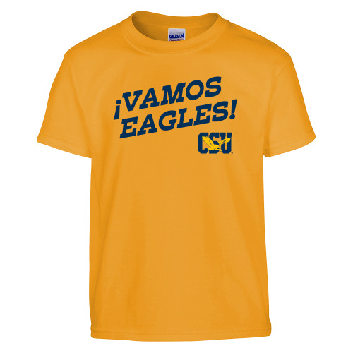  Youth Gold T Shirt - Calavera Hispanic Heritage - CSU