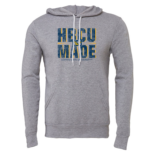  Bella + Canvas Heather Grey Fleece Hood - Coppin State HBCU Made