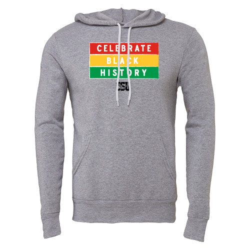  Bella + Canvas Heather Grey Fleece Hood - Coppin State Celebrate Black History