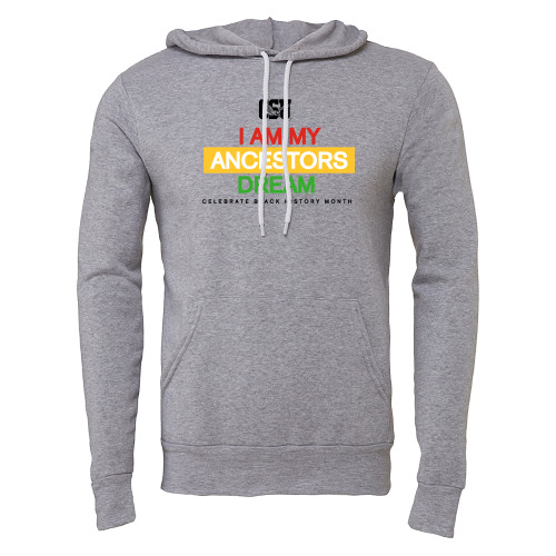  Bella + Canvas Heather Grey Fleece Hood - Coppin State Ancestors Dream - Black History