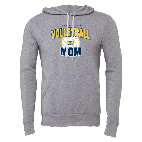  Bella + Canvas Heather Grey Fleece Hood - Coppin State Volleyball Mom
