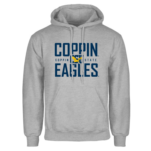  Grey Fleece Hoodie - Coppin Eagles Stacked