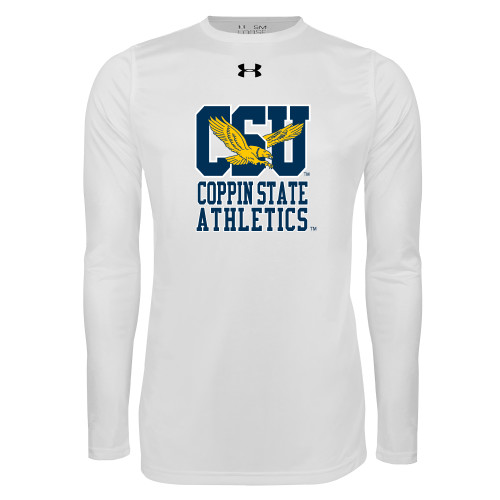  Under Armour White Long Sleeve Tech Tee - CSU Coppin State Athletics