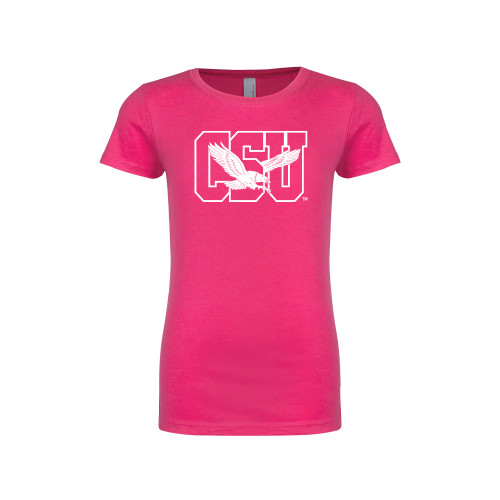  Next Level Girls Fuchsia Fashion Fit T Shirt - Official Logo