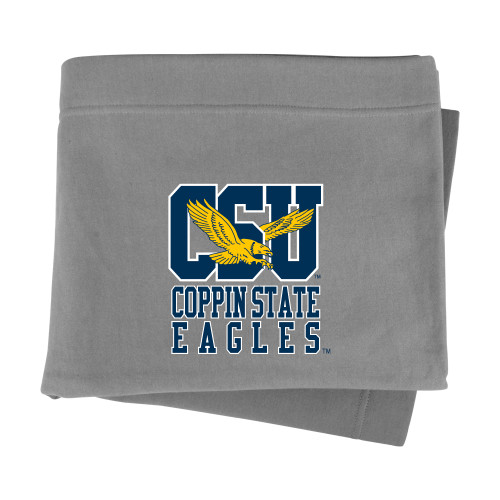  Grey Sweatshirt Blanket - CSU Coppin State Eagles