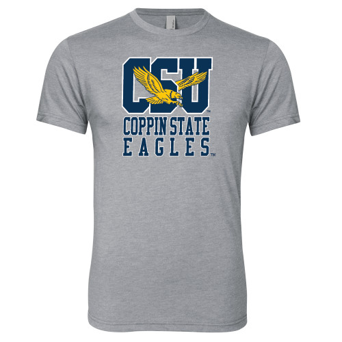  Next Level Heather Grey Triblend Tee - CSU Coppin State Eagles