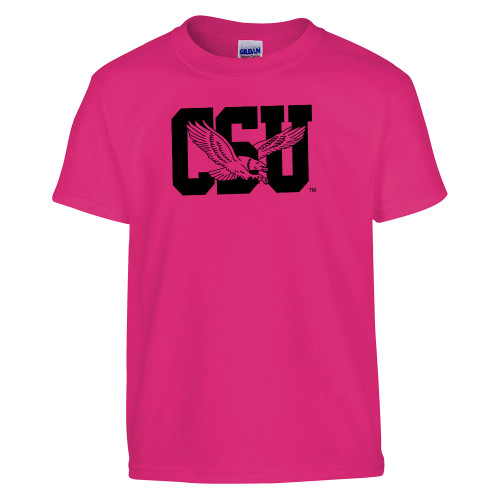  Youth Hot Pink T Shirt - Official Logo Foil