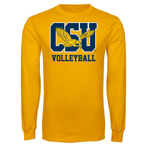  Gold Long Sleeve T Shirt - Volleyball