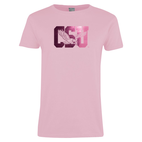  Womens Pink Short Sleeve Tee - Official Logo Foil