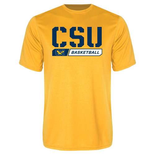  Gold Performance Tee - CSU Basketball Stencil