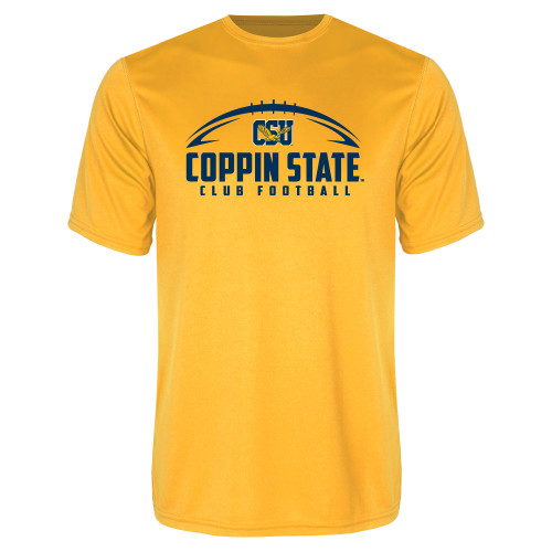  Gold Performance Tee - Coppin State Club Football w/ Football