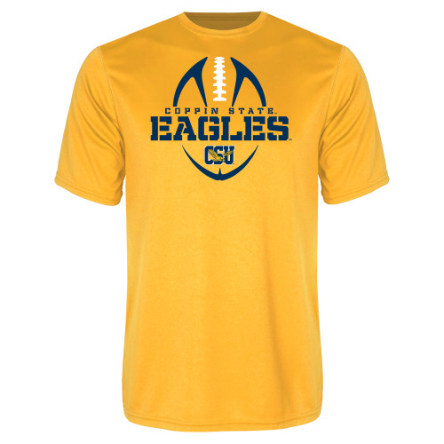  Gold Performance Tee - Coppin State Eagles Football Vertical