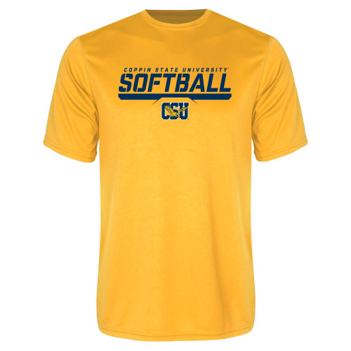  Gold Performance Tee - Coppin State University Softball Stencil