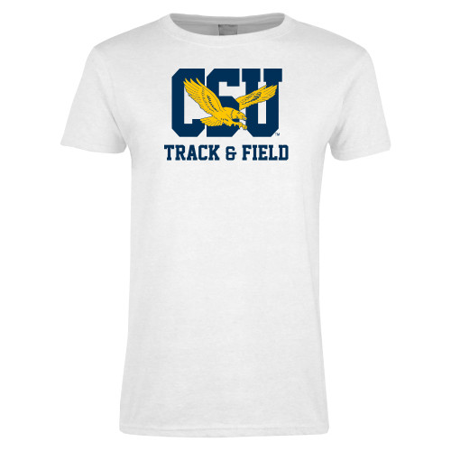  Womens White Short Sleeve Tee - Track & Field