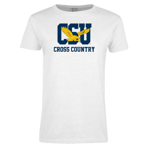  Womens White Short Sleeve Tee - Cross Country