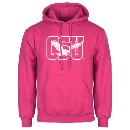  Womens Fuchsia Fleece Hoodie - Official Logo